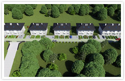Apartamenty, mieszkania, domy w zabudowie bliźniaczej - Osiedle Radzymin - widok z góry